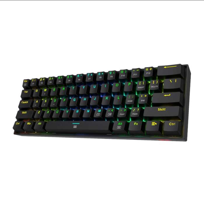 REDRAGON DRAGONBORN Wired Mechanical Keyboard RGB 61 Key Design - Black