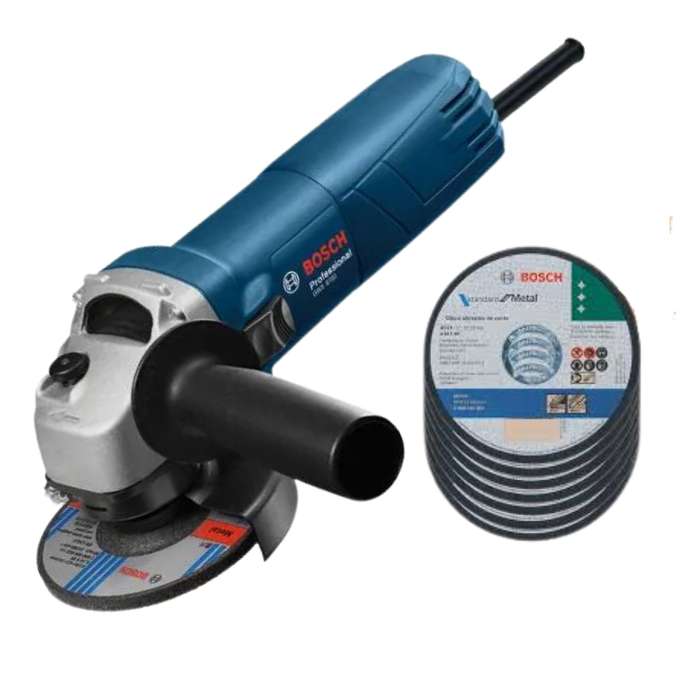 Bosch - Angle Grinder (GWS 700) and 50 Bosch Cutting Discs for Metal - Kit