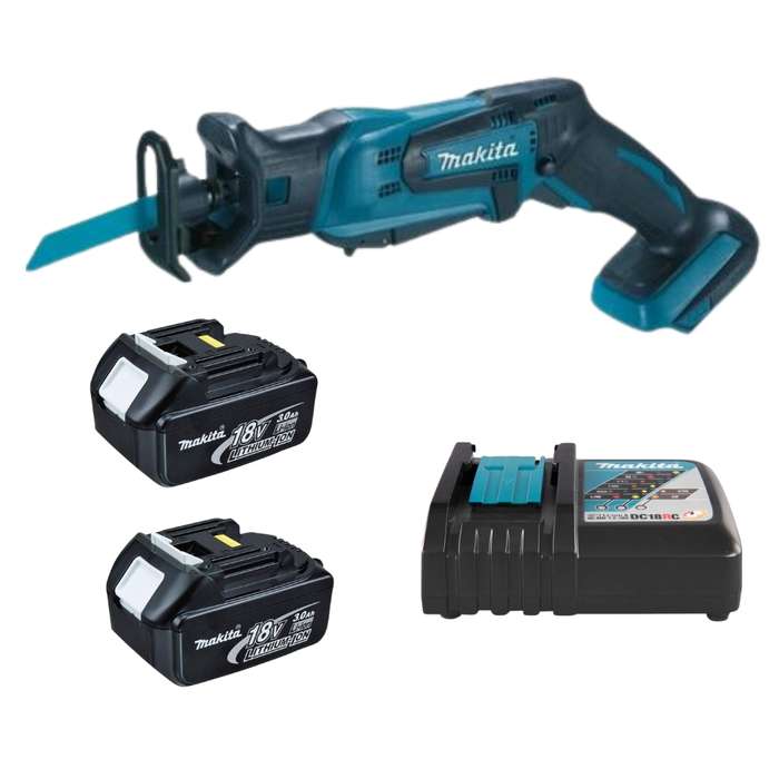 Makita - Reciprocating Saw DJR183Z with 2 x 3.0Ah Batteries &amp; Charger