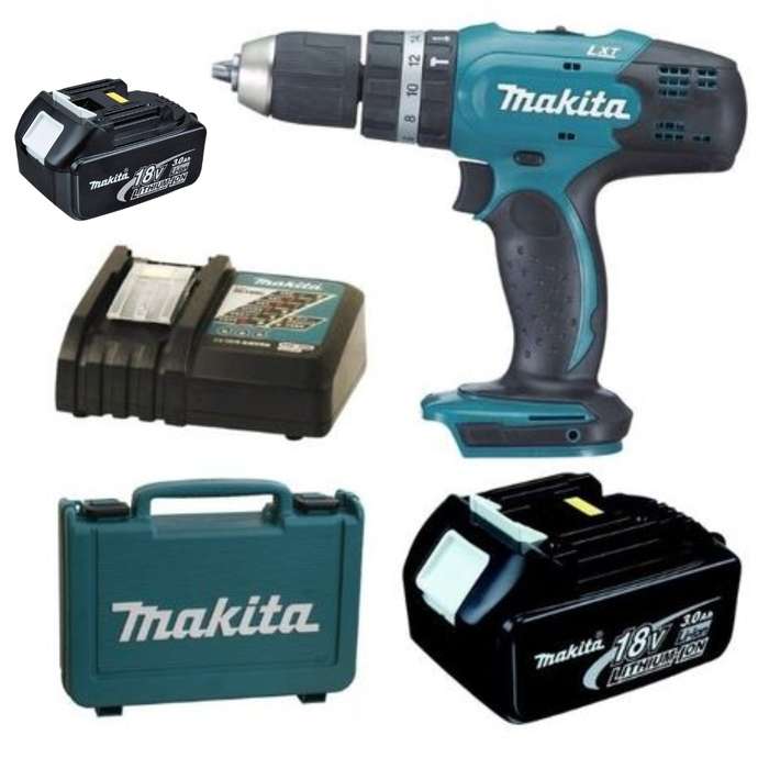 Makita - Impact Driver Drill DHP453ZK with 2 x 3.0Ah Batteries &amp; Charger