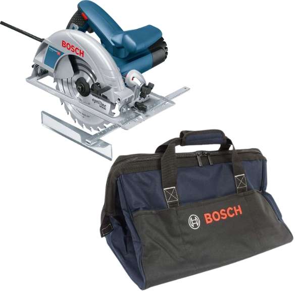 Bosch - Hand-Held Circular Saw (GKS 190) with Heavy Duty Tool Carry Bag
