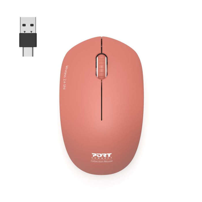 Port Connect 2.4GHz Collection II Wireless Mouse - Terracotta