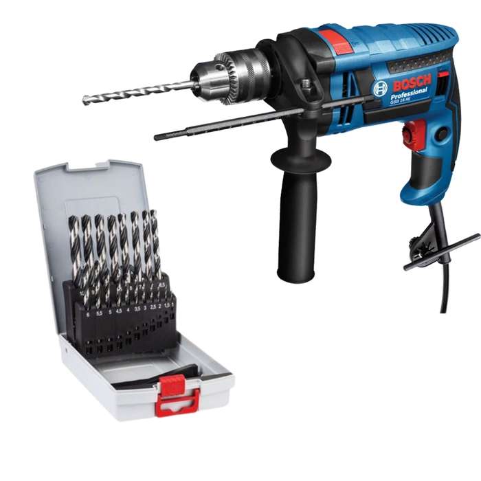 Bosch - Impact Drill - GSB16RE with ProBox Metal Drill Bit Set