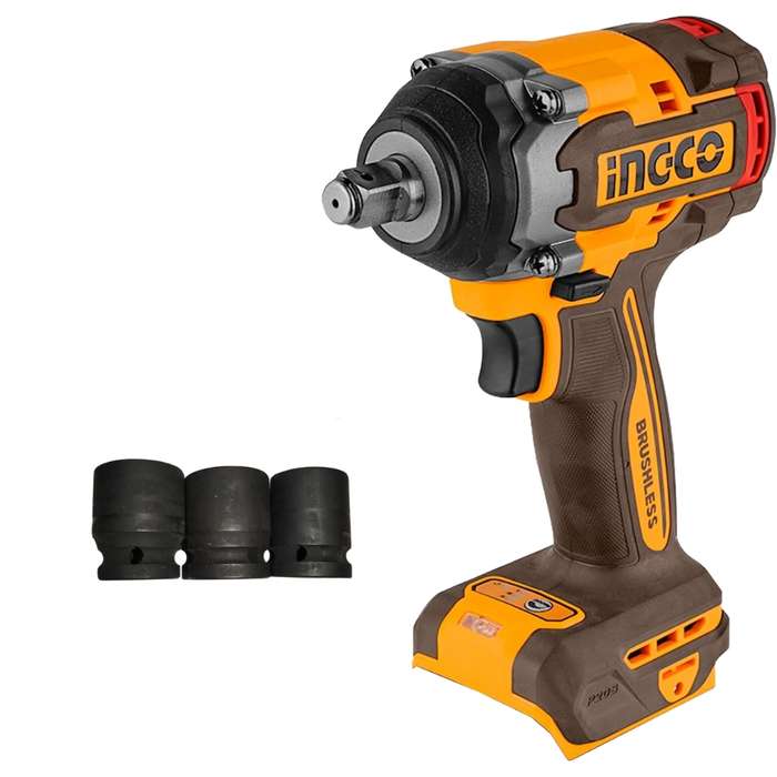Ingco - Lithium-ion Impact Wrench (20V) 500N.m (Unit Only)