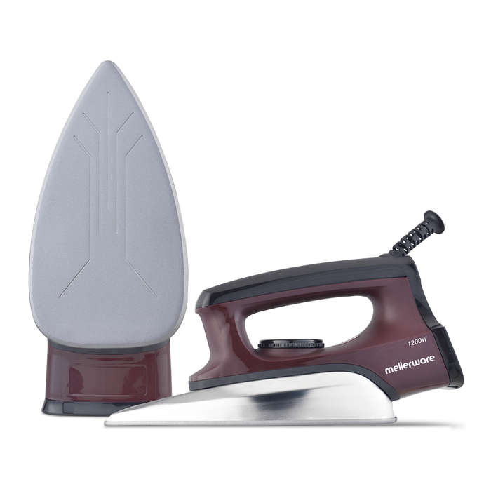 Mellerware Iron Dry Non-Stick Brown Soleplate 1100 - 1300W "Hercules"