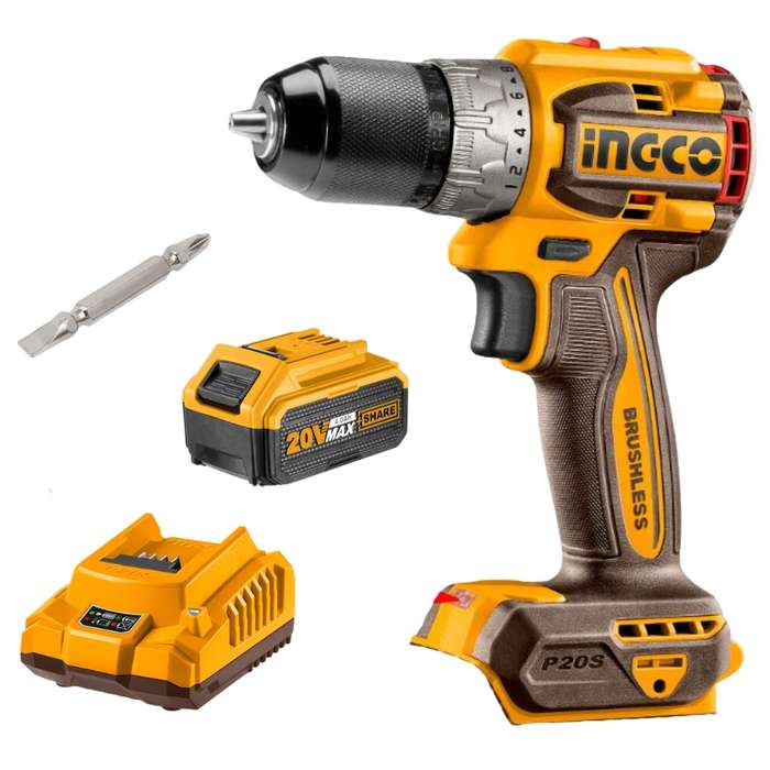 Ingco - Cordless Drill - Compact - 60NM with 4.0Ah Battery &amp; Charger