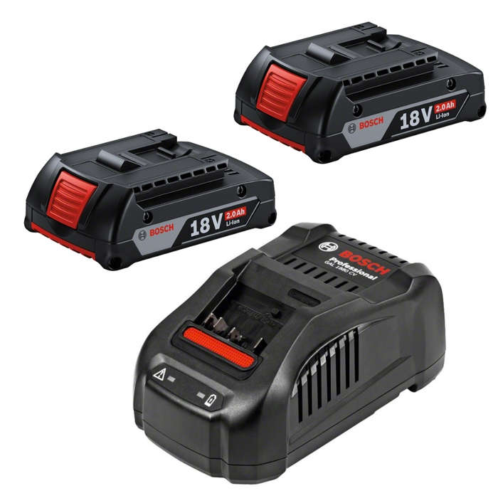 Bosch - Charger with 2 x 2.0Ah Battery
