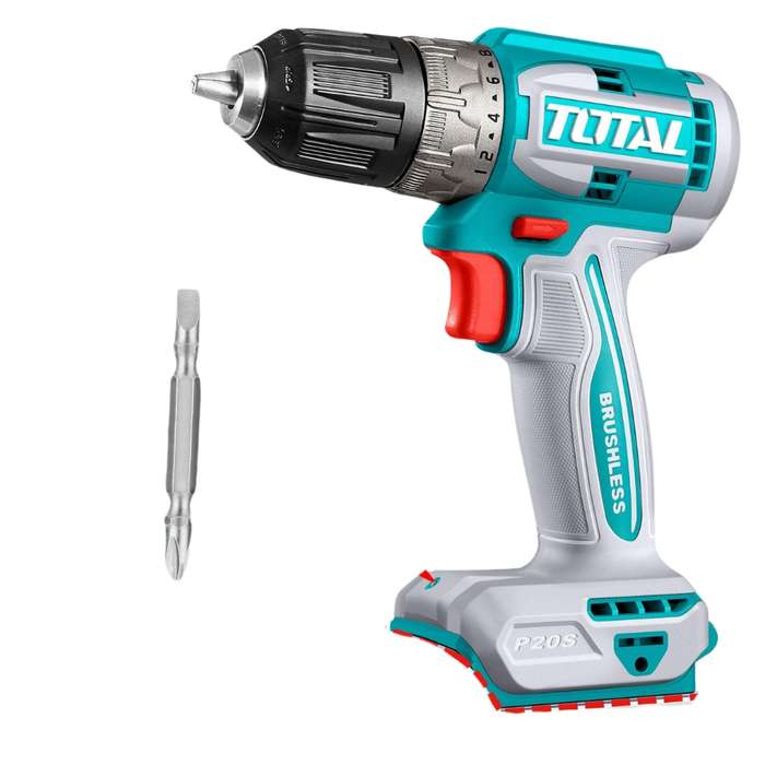 Total Tools - Lithium-Ion Cordless Drill (20V) - 52N.m Unit Only