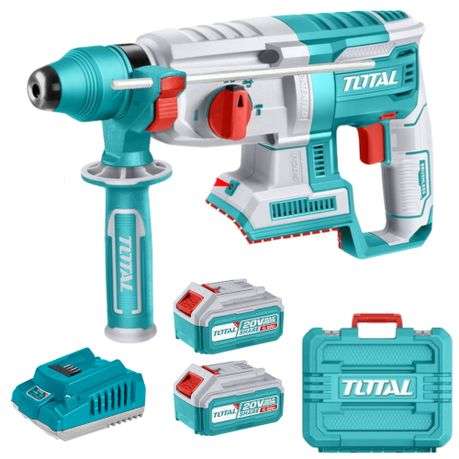 Total Tools - Rotary Hammer Drill With 2 x 4Ah Batteries and Charger