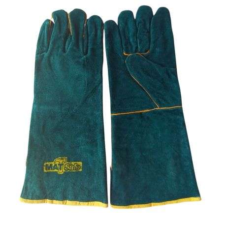 Matsafe - Green Leather Welding Gloves 204mm (1 Pair)