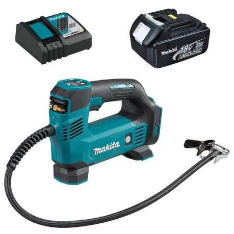 Makita Cordless Compressor 18V DMP180 LXT with 3.0Ah Batteries and Charger