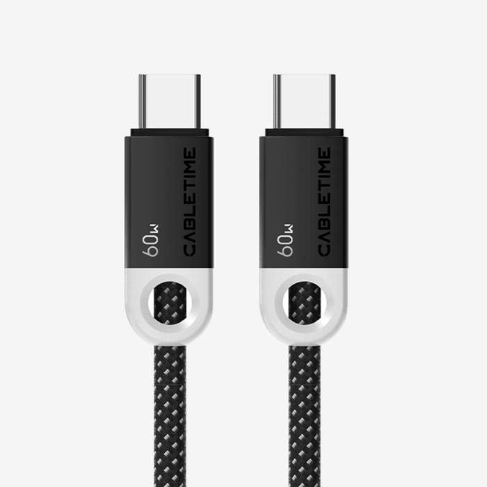 Cabletime 60W USB-C to USB-C Fast Charge Data Cable 1m