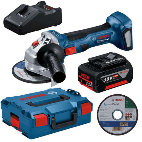 Bosch - Cordless Angle Grinder Combo Kit (GWS 180-LI) - Battery and Charger