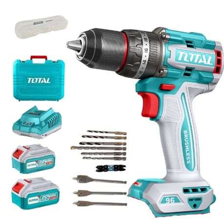 Total Tools - Impact Drill 96N.m with 2 x 4Ah Batteries and Charger