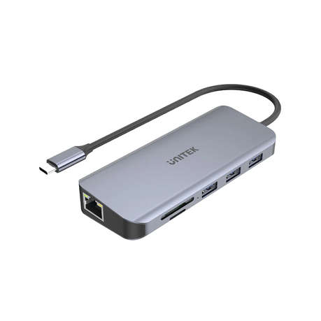UNITEK 9-in-1 USB-C Hub with Dual Display, Dual Card Reader and 100W PD
