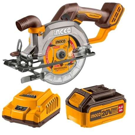 Ingco - Cordless Circular Saw (140mm) with 4.0Ah Battery and Charger
