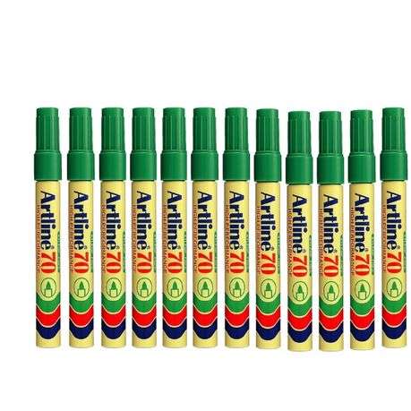 Artline - EK 70 Bullet Point Permanent Marker 1.5mm - Green - Pack of 12