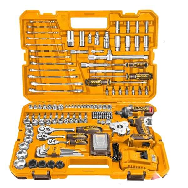 Ingco - Cordless Impact Wrench Tools Set - 152 Piece