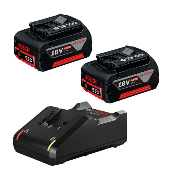 Bosch - Charger (GAL 18V-40) and 2 x Batteries - 4.0Ah (GBA - 18V) - Combo