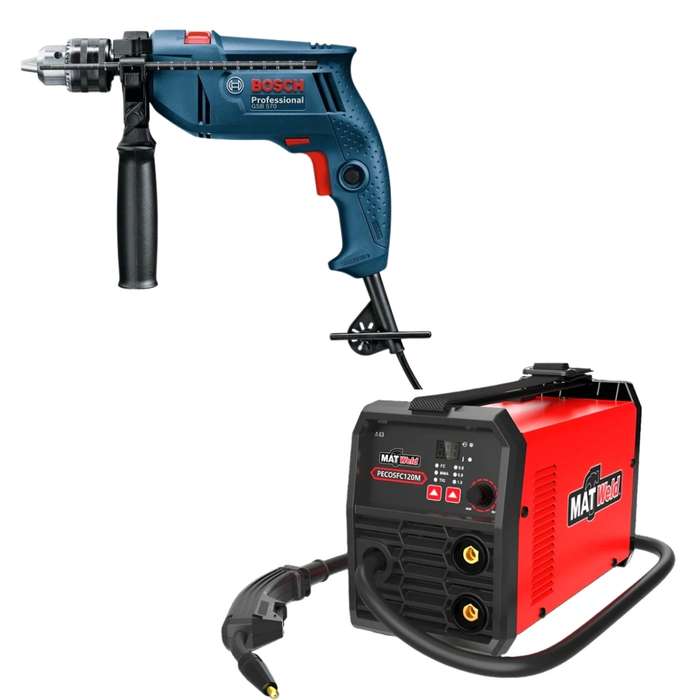 Matweld - Super MIG Inverter Welder (120Amp) &amp; Bosch - Impact Drill