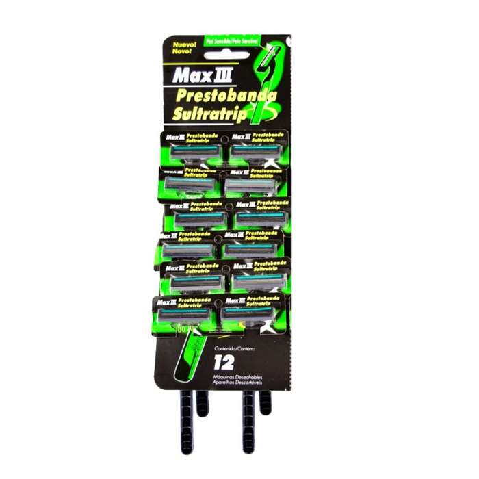 SourceDirect - Disposable Shaving Razors (3-Blade Precision Shave) -12 Pack