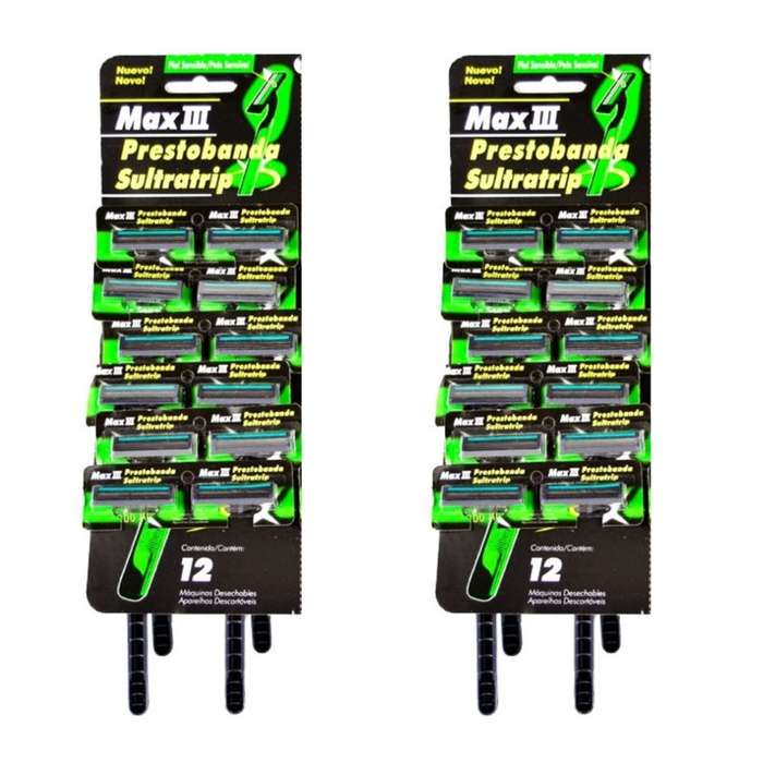 SourceDirect - Disposable Shaving Razors (3-Blade Precision Shave) - 24Pack