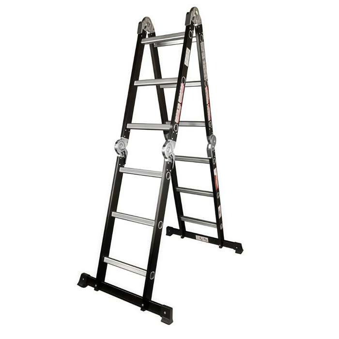 Tradequip - Multi-Function Folding Ladder (3.1M) -150kg MVSL - Black