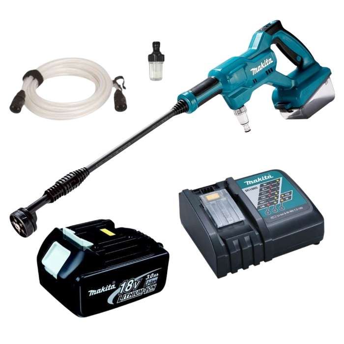Makita - Cordless Pressure Washer (18V) with 3.0Ah Battery &amp; Charger