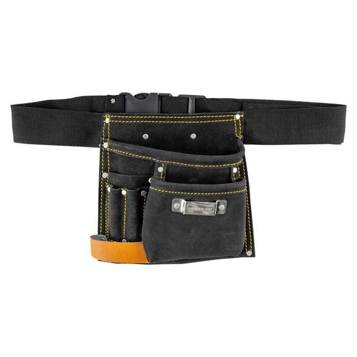 Tork Craft - Genuine Black Leather 5 Pocket Tool Belt