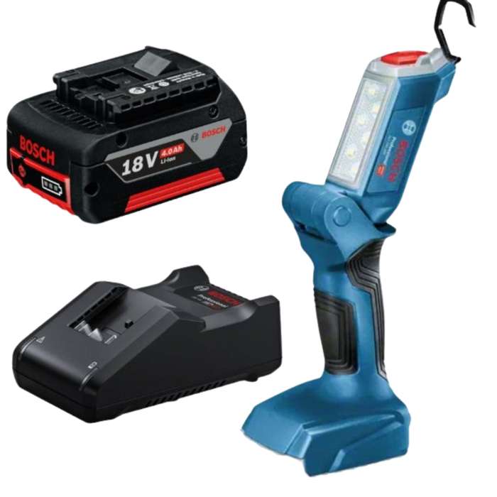 Bosch - Professional Cordless Jobsite Light with (4.0Ah) Battery and Charger