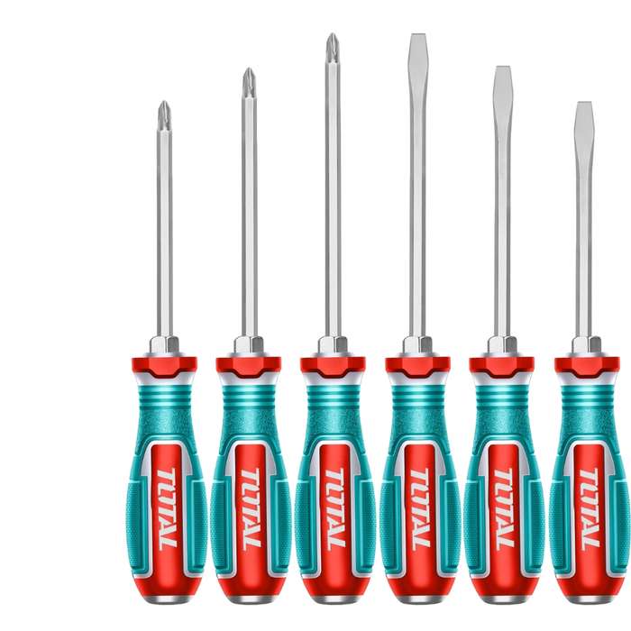 Total Tools - Go-Through Screwdriver Set - 6-Piece