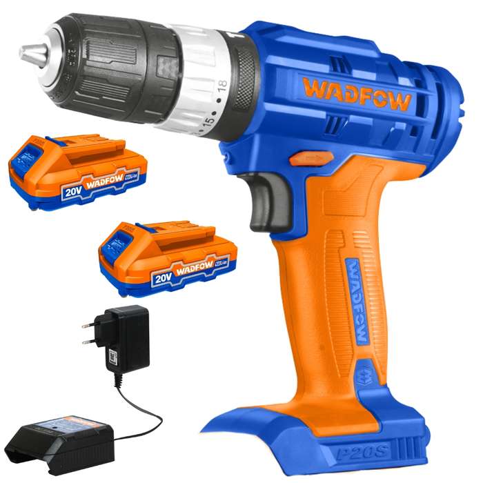 Wadfow - Cordless Impact Drill (20V) With Battery and Charger