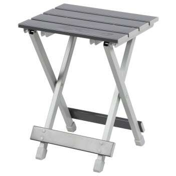 OZtrail - Aluminium Fold-Up Stool - Silver