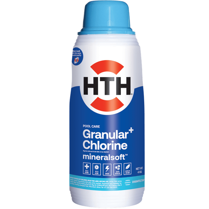 HTH - Granular Pool Chlorine - Bottle - Pool Cleaners - 4kg