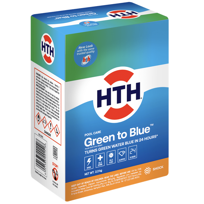 HTH - Green To Blue System Pack - Pool Chemicals - Cleaning - 2.2kg