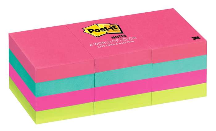 3M Post-it Notes - Cape Town Colour Collection - 100 Sheets per pad