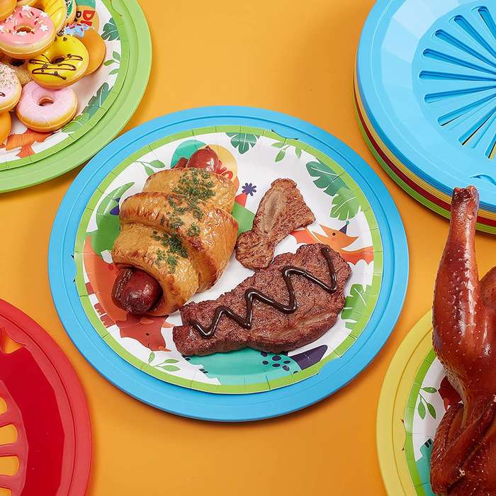 Reusable Plastic Paper Plate Holders - Set Of 12