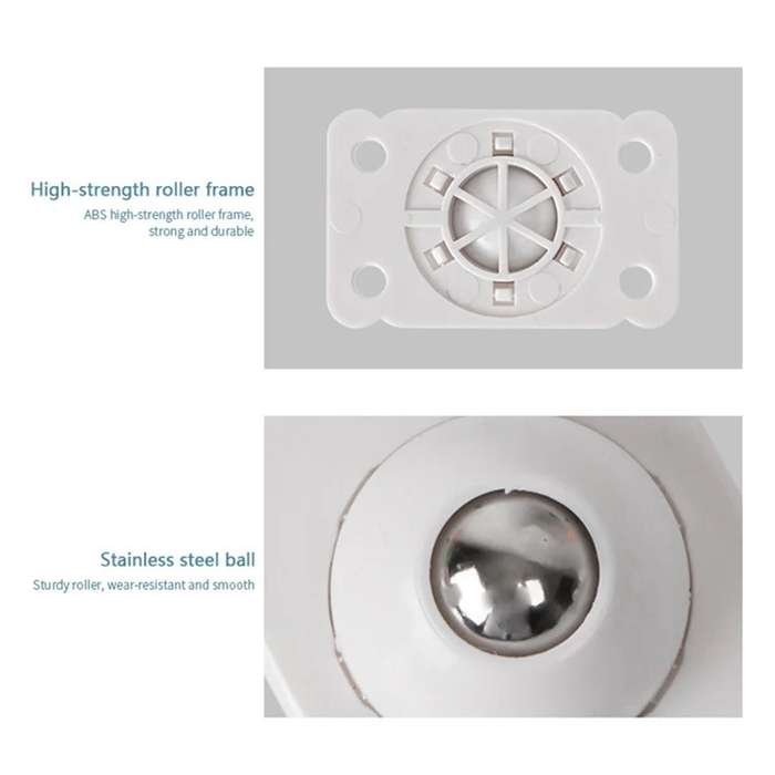 Universal Wheels Casters Self Adhesive 8 Pieces 360 Degrees 