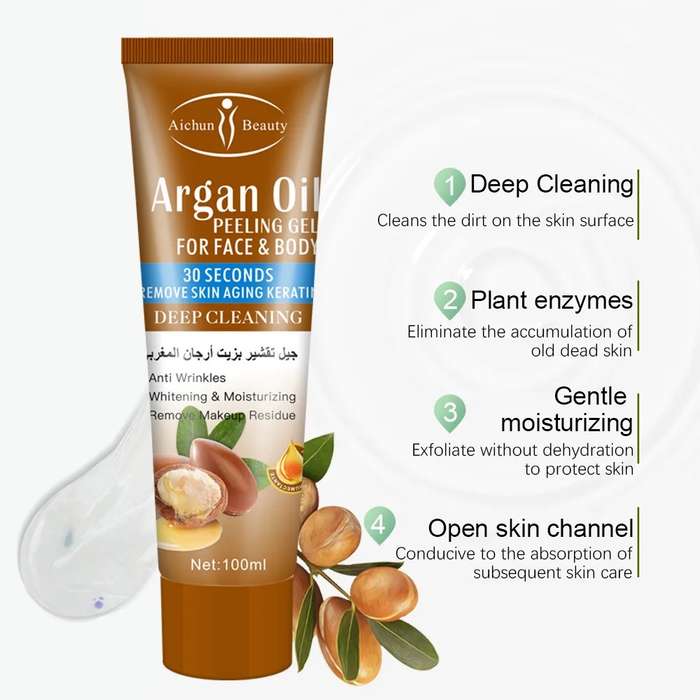 Argan Oil Deep Cleaning Peeling Gel For Face and Body