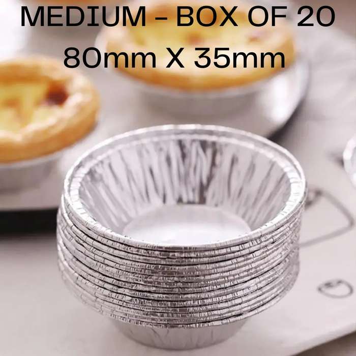 Foil Baking Cups Medium Box of 20
