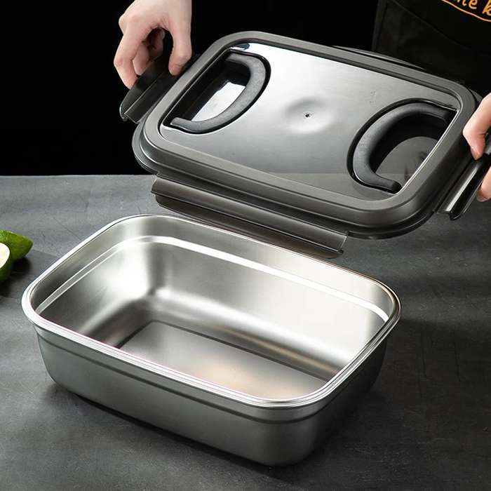 Senza Braai Bak Jumbo Multi Purpose Stainless Steel Leakproof Storage Container 3800ml