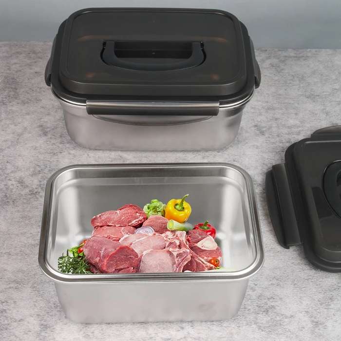 Senza Braai Bak Jumbo Multi Purpose Stainless Steel Leakproof Storage Container 3800ml