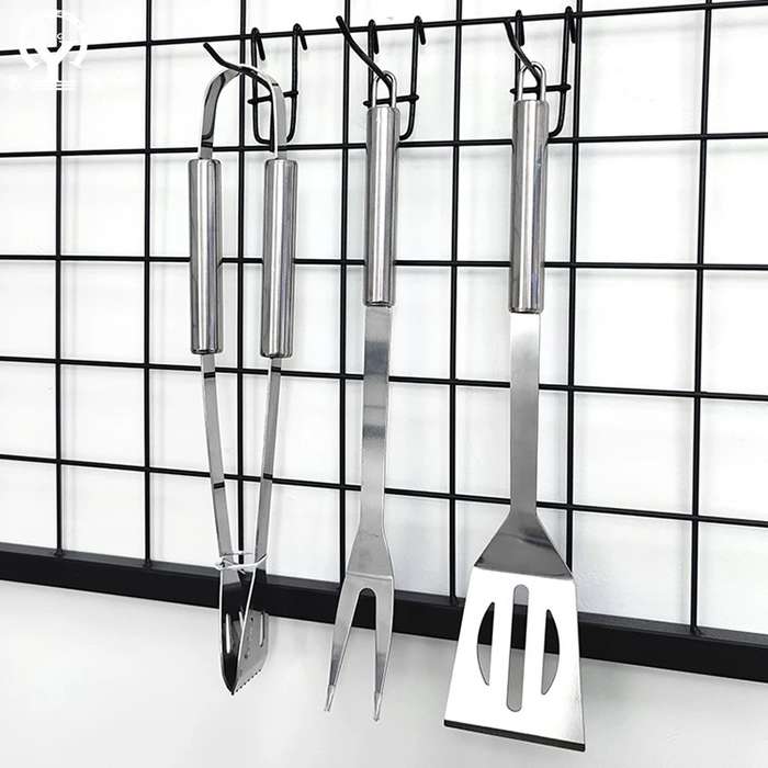 BBQ 3 Piece Grill Stainless Steel Braai Set