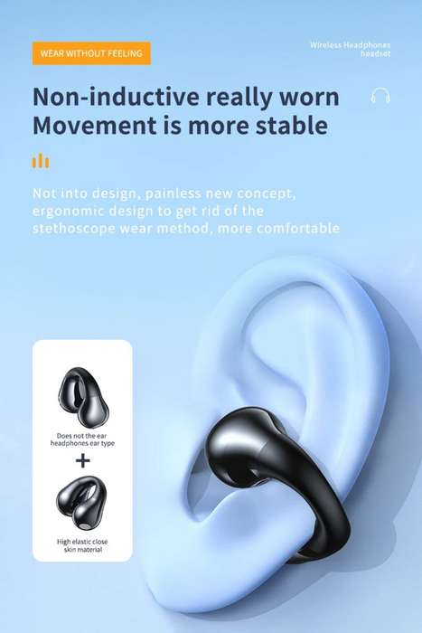 Clip-on Stylish Hi-Fi Sound Sweat-Proof Earbuds