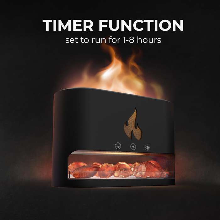 Crystal Salt Stone Flame Aroma Diffuser