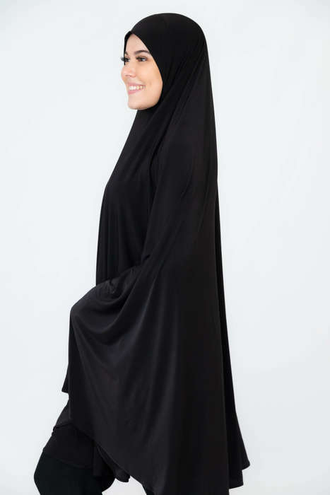 Ayesha Black Flowing Abaya Burqa