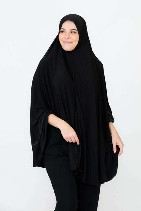 Ayesha Black Flowing Abaya Burqa