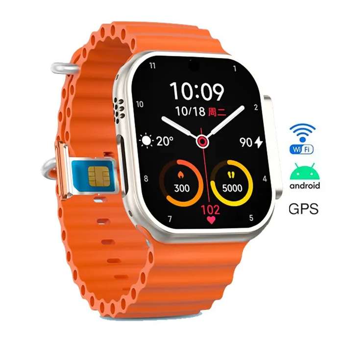 The Phone Premium S9 Android Ultra Smart Watch With 4G SIM With Video Calling Black