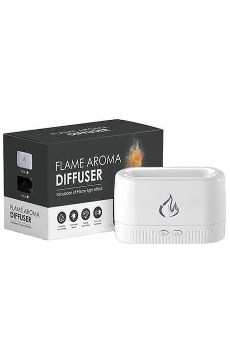 Crystal Salt Stone Flame Aroma Diffuser