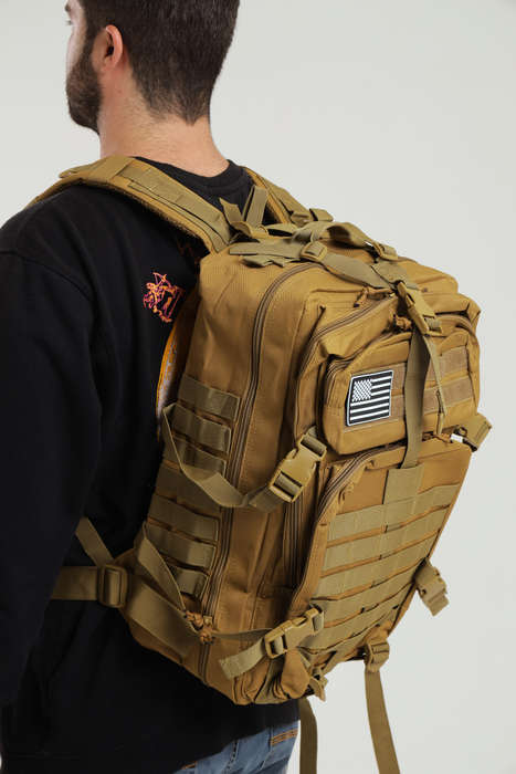 Senza 45L Heavy Duty Military Tactical Army Backpack With Multiple Compartments
